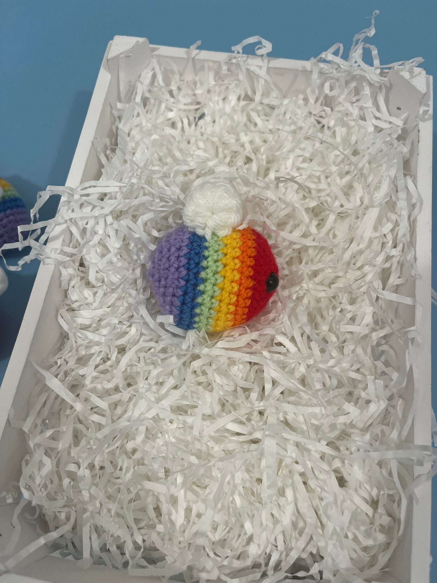 Crochet Mini Rainbow bee