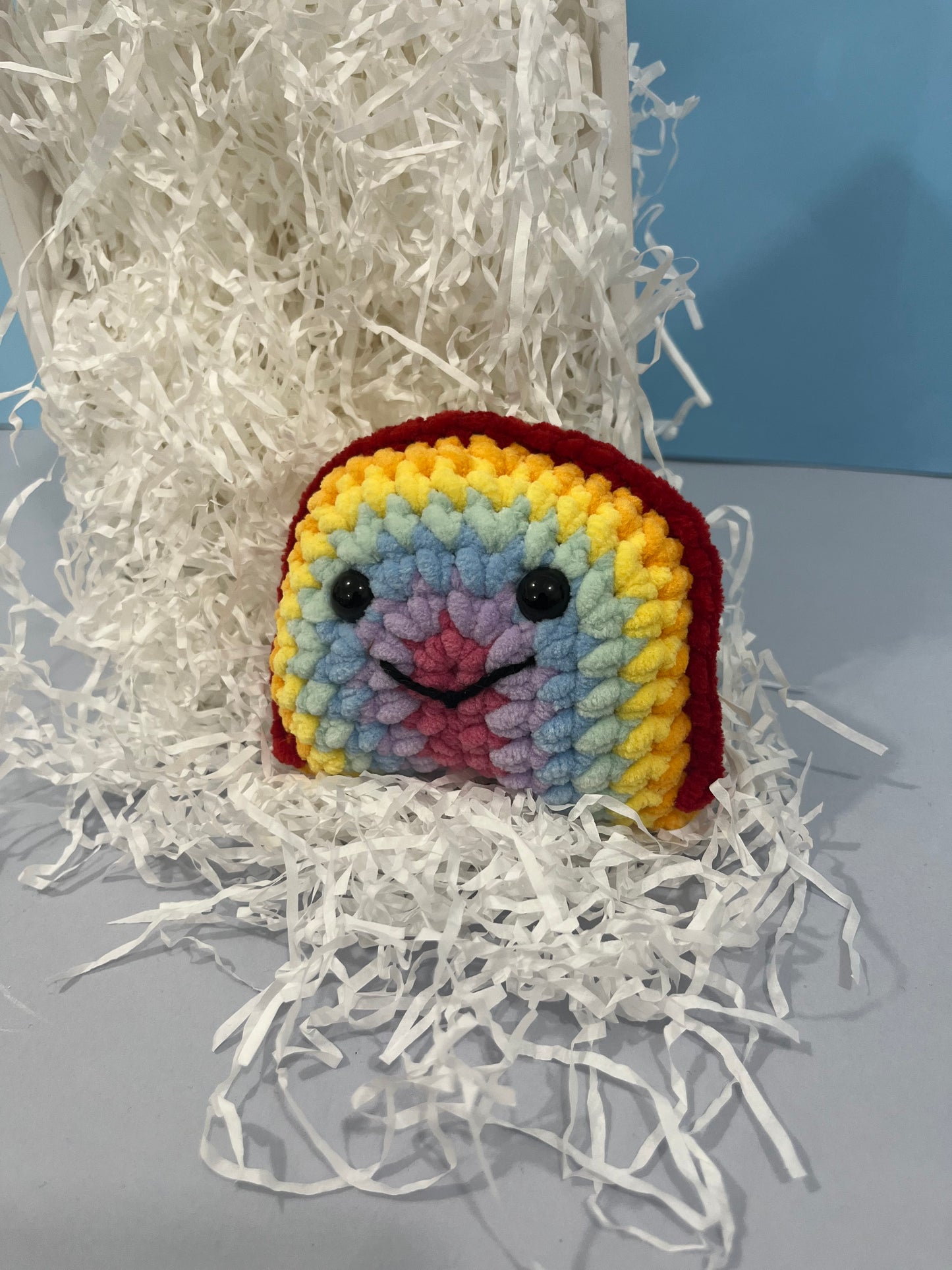 Crochet Rainbow Plushie Finished Product