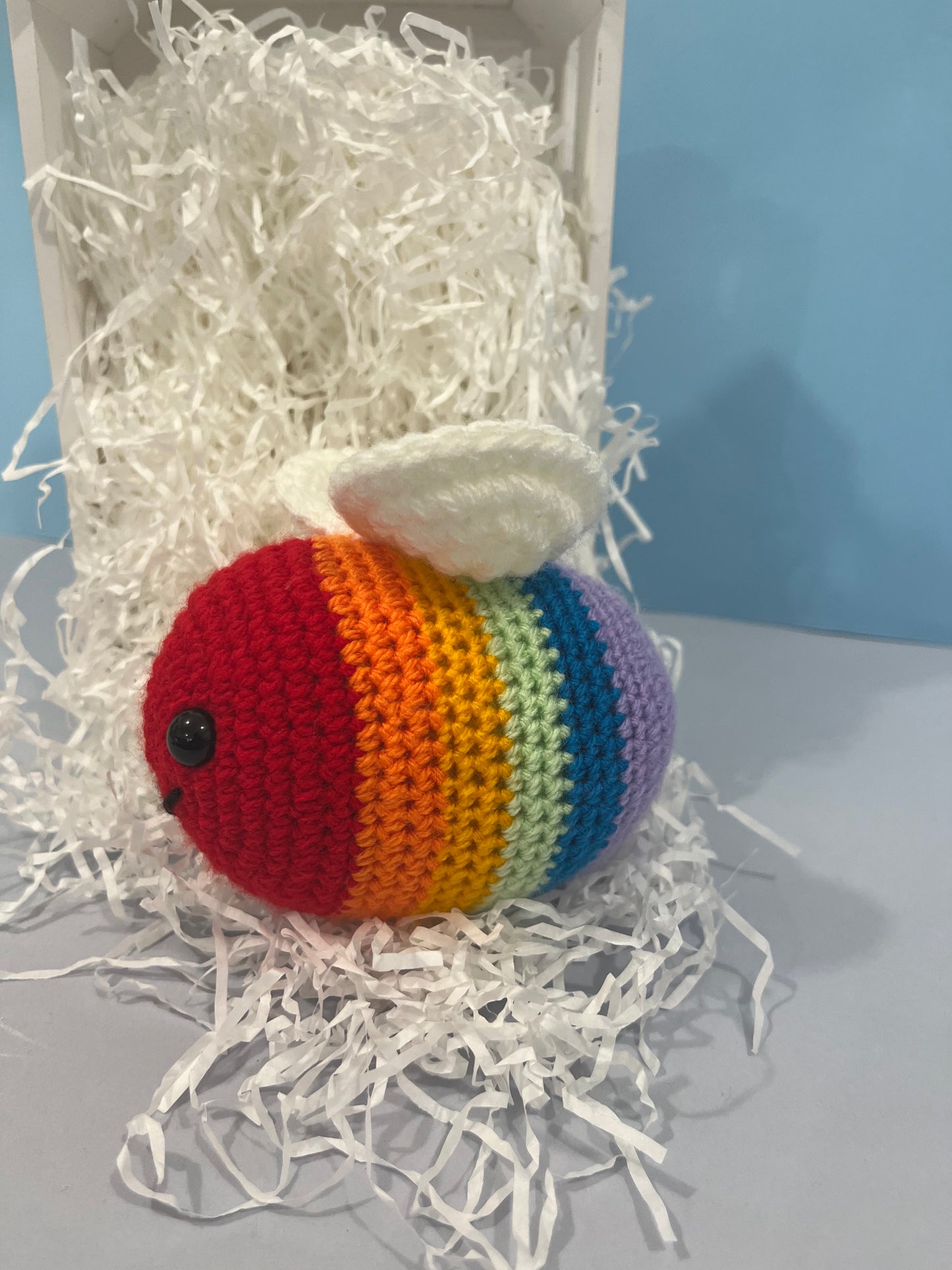 Crochet Rainbow bee