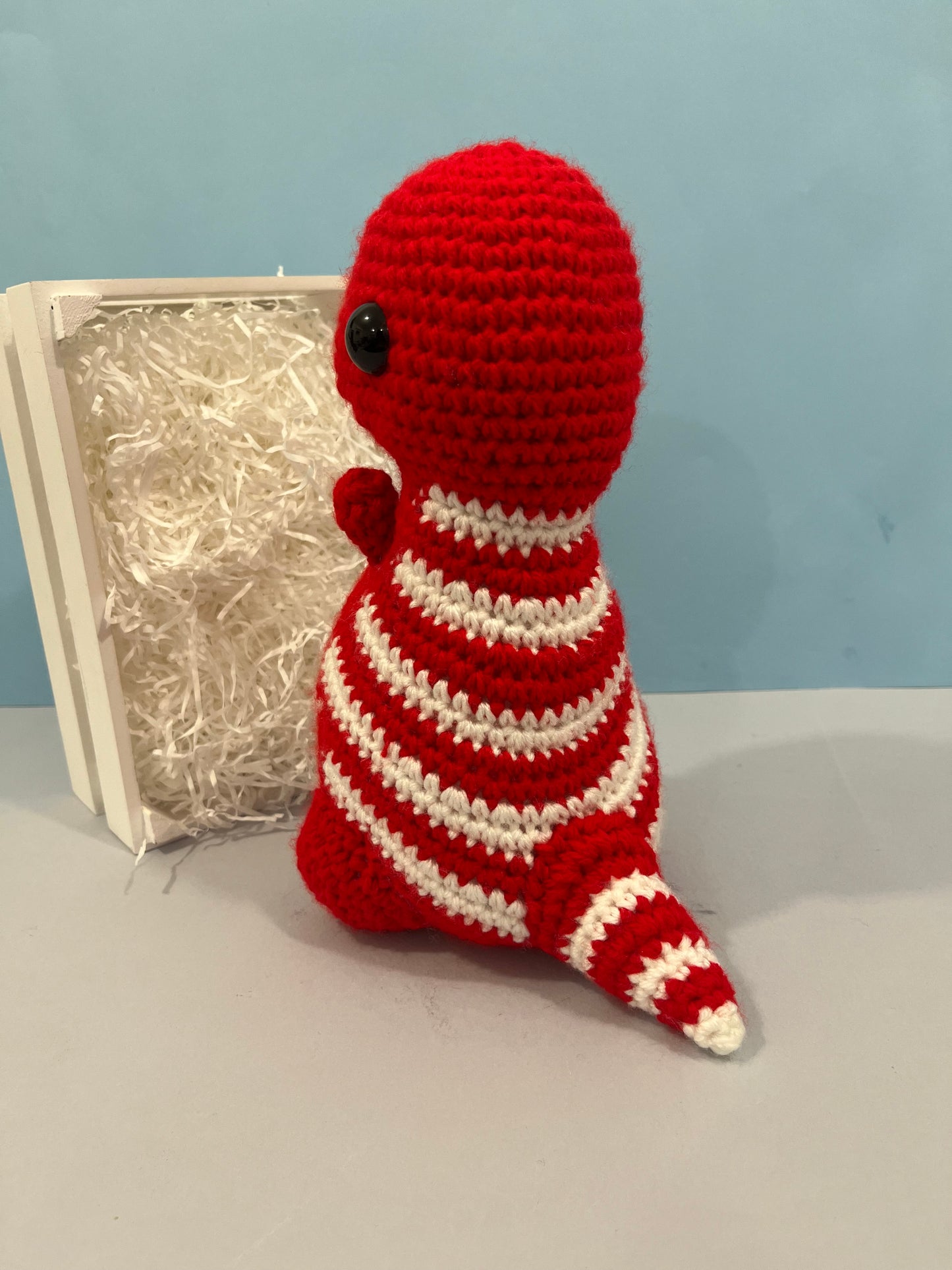 Crochet Red Jumbo Timmy T-Rex Plush Toy