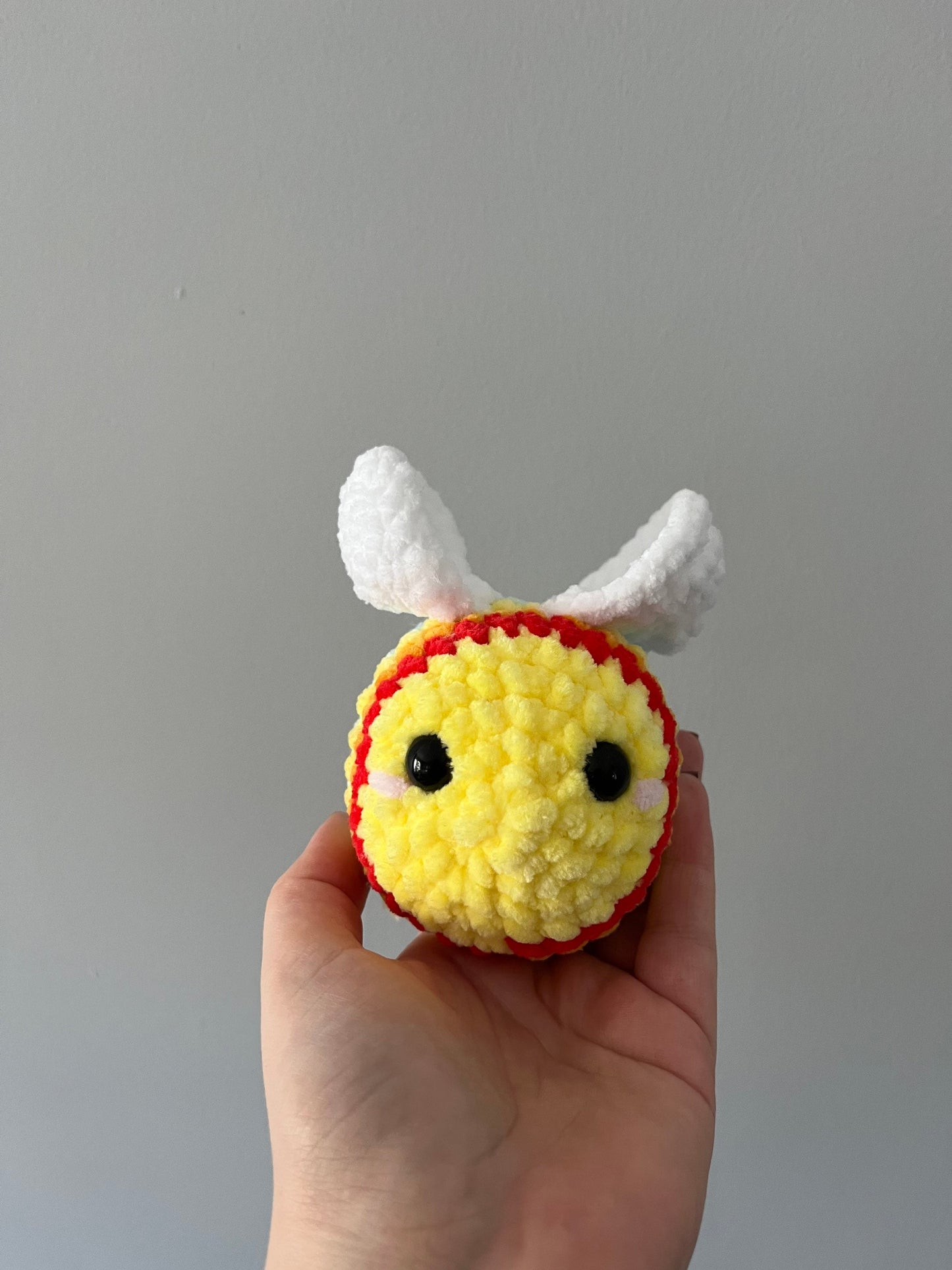 Crochet Rainbow Bee Plushie