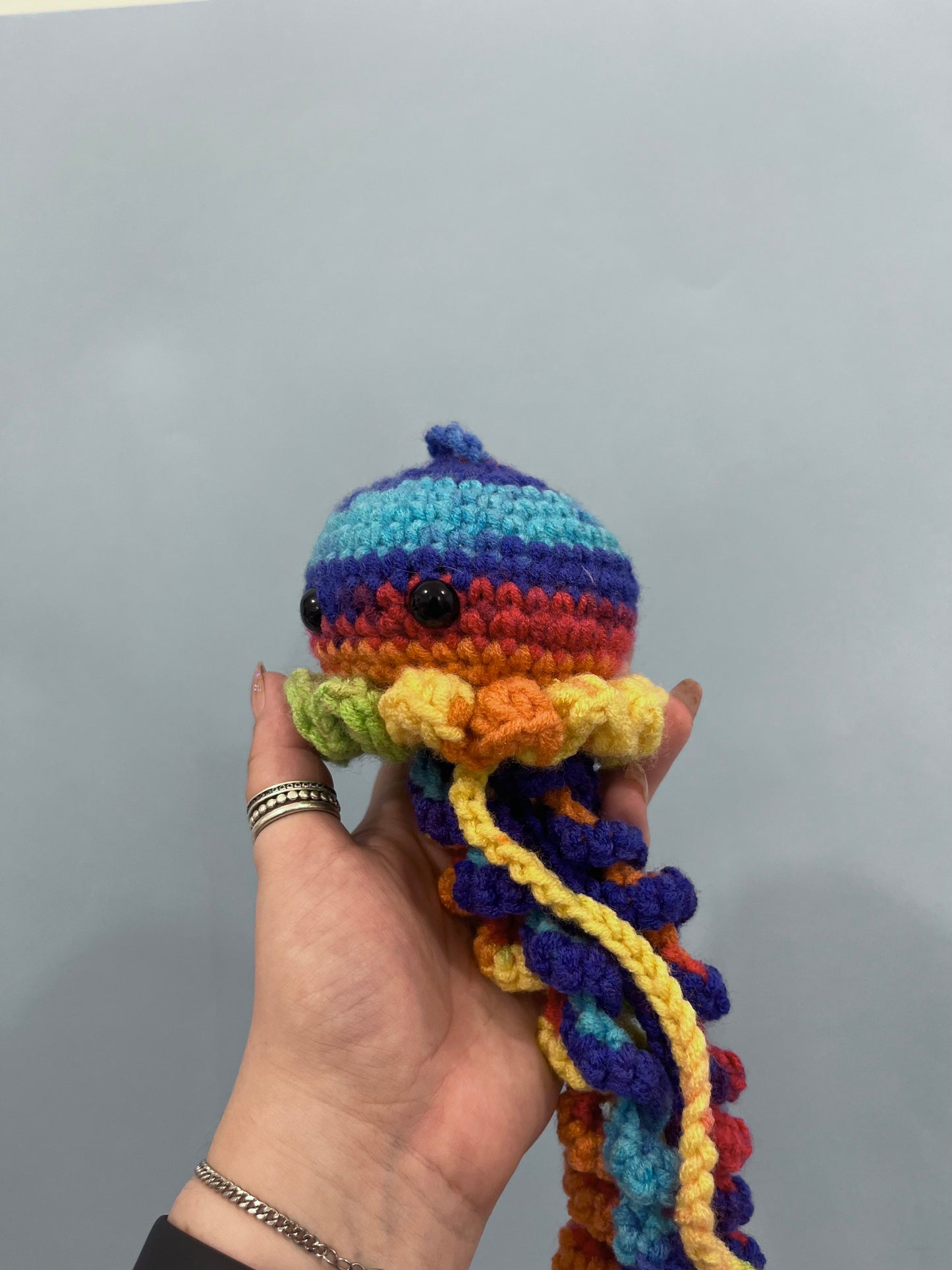 Rainbow Crochet Jellyfish