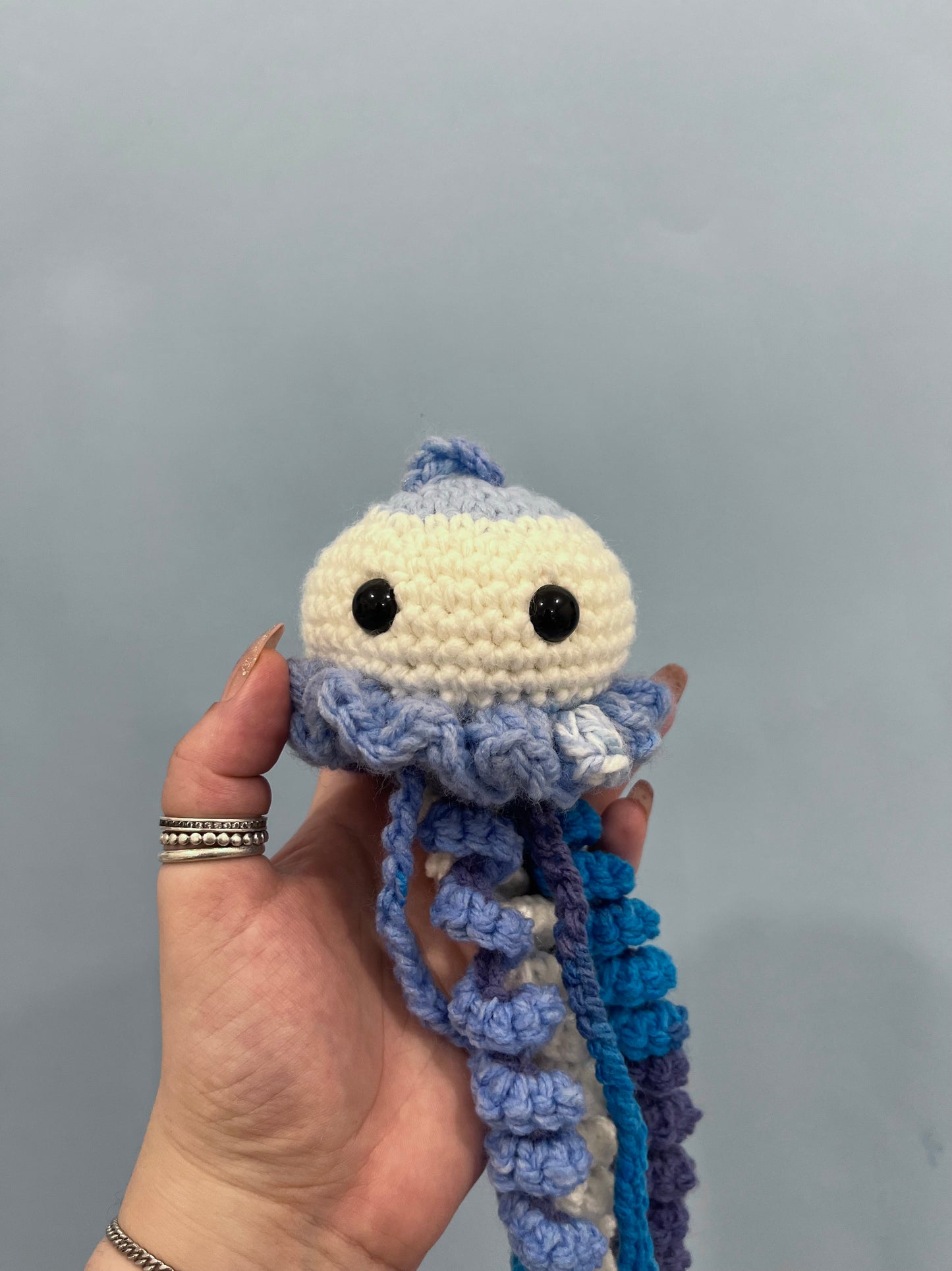 Blue Crochet Jellyfish