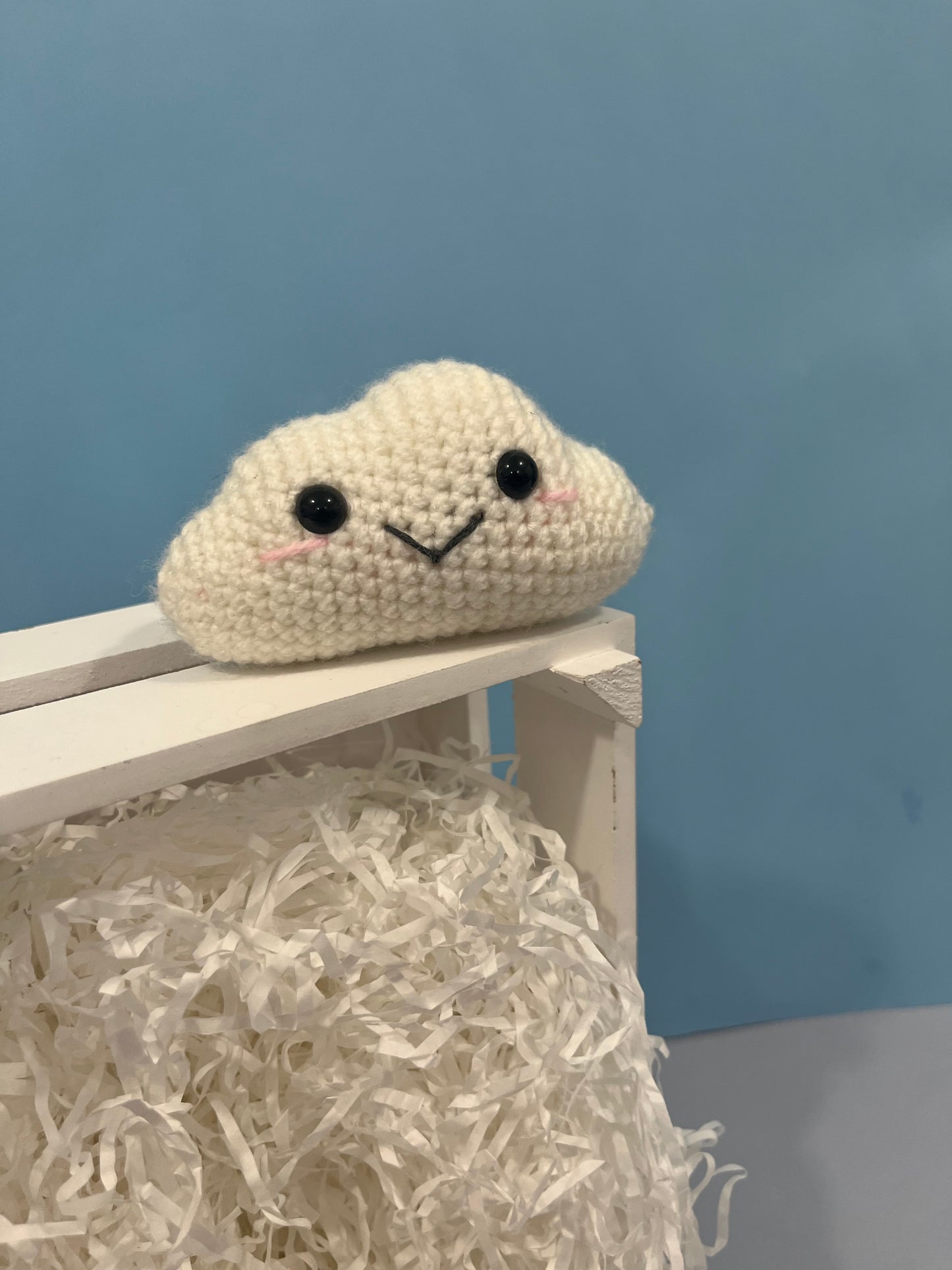 Crochet Mini Cloud Plushie Finished Product