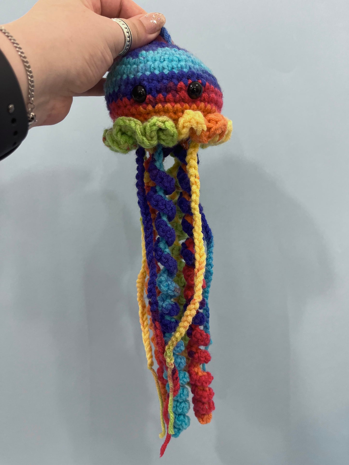 Rainbow Crochet Jellyfish