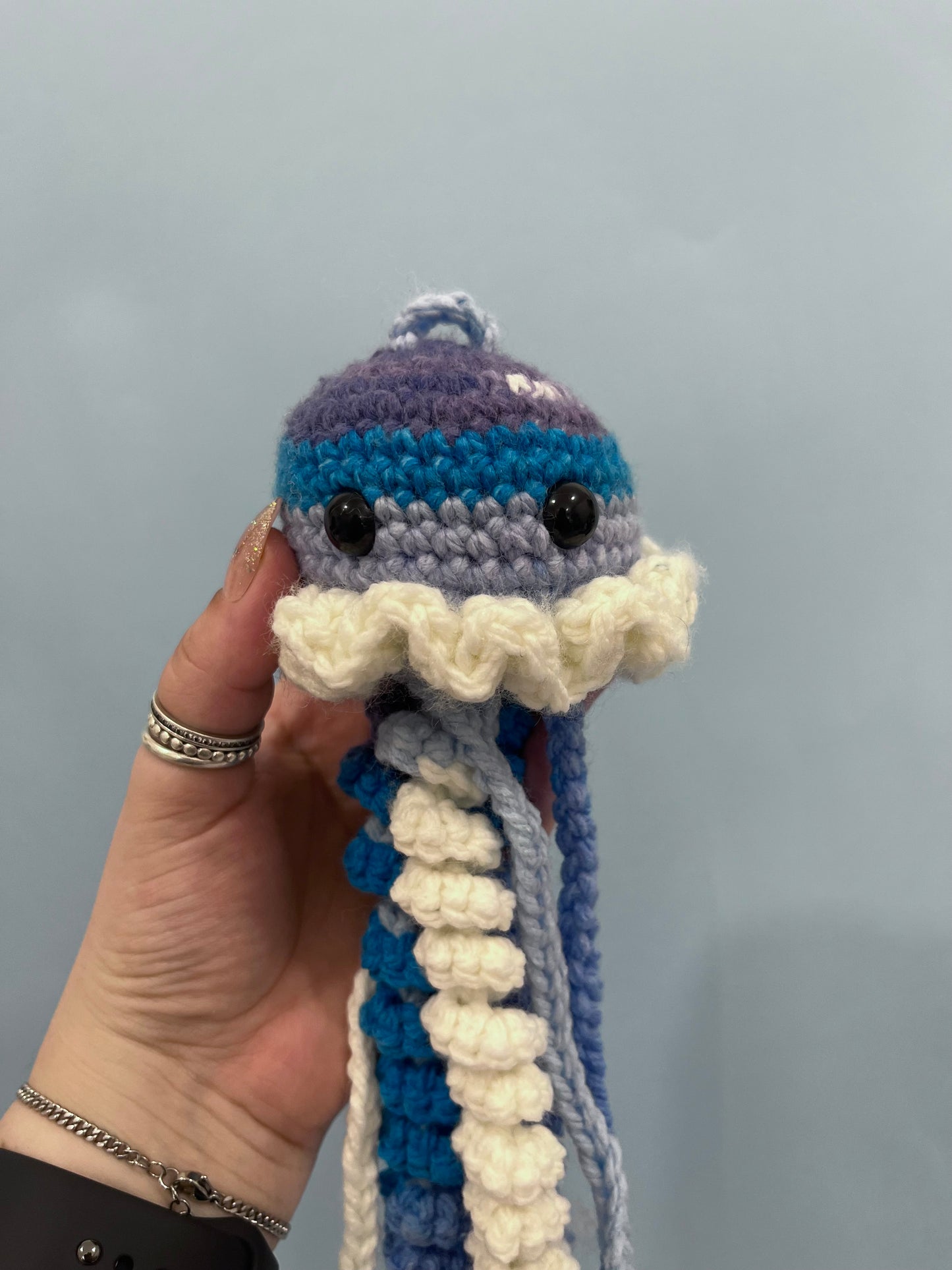 Blue Crochet Jellyfish