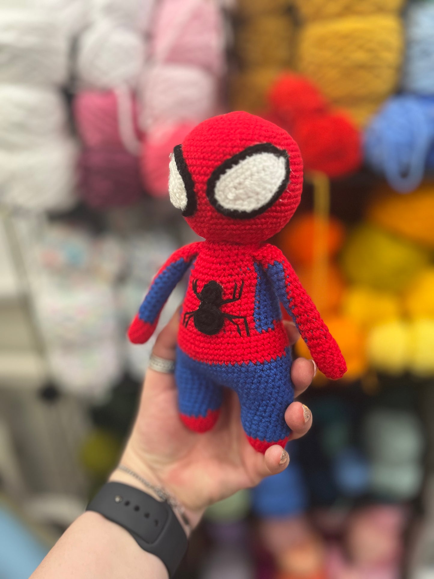 Crochet Blue Man Spider Character