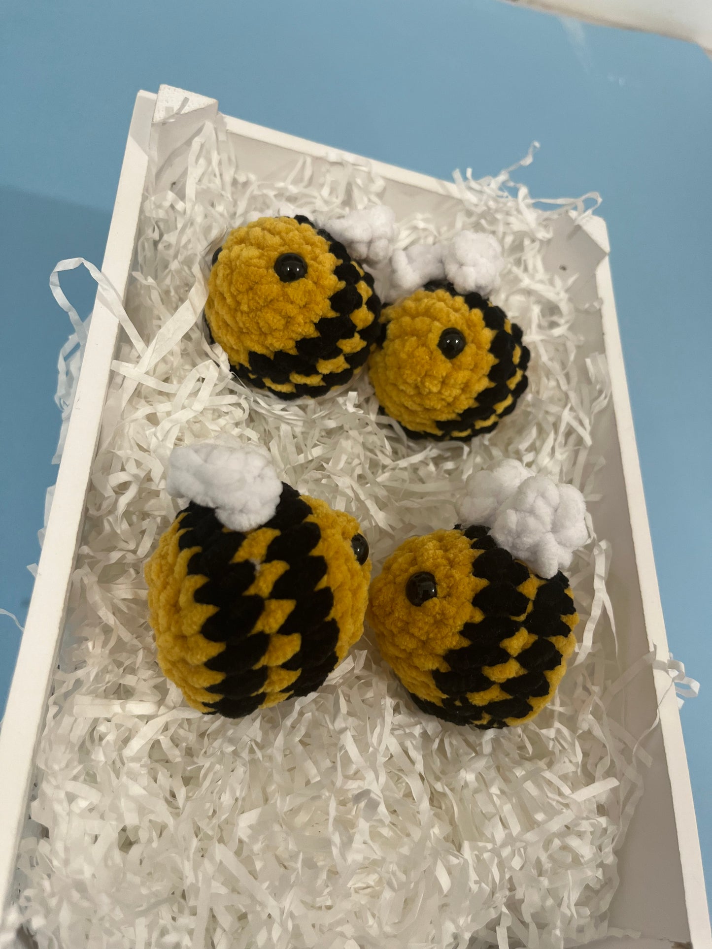 Crochet Mini Bee Plushie - Stress Buddy - Desk Pet