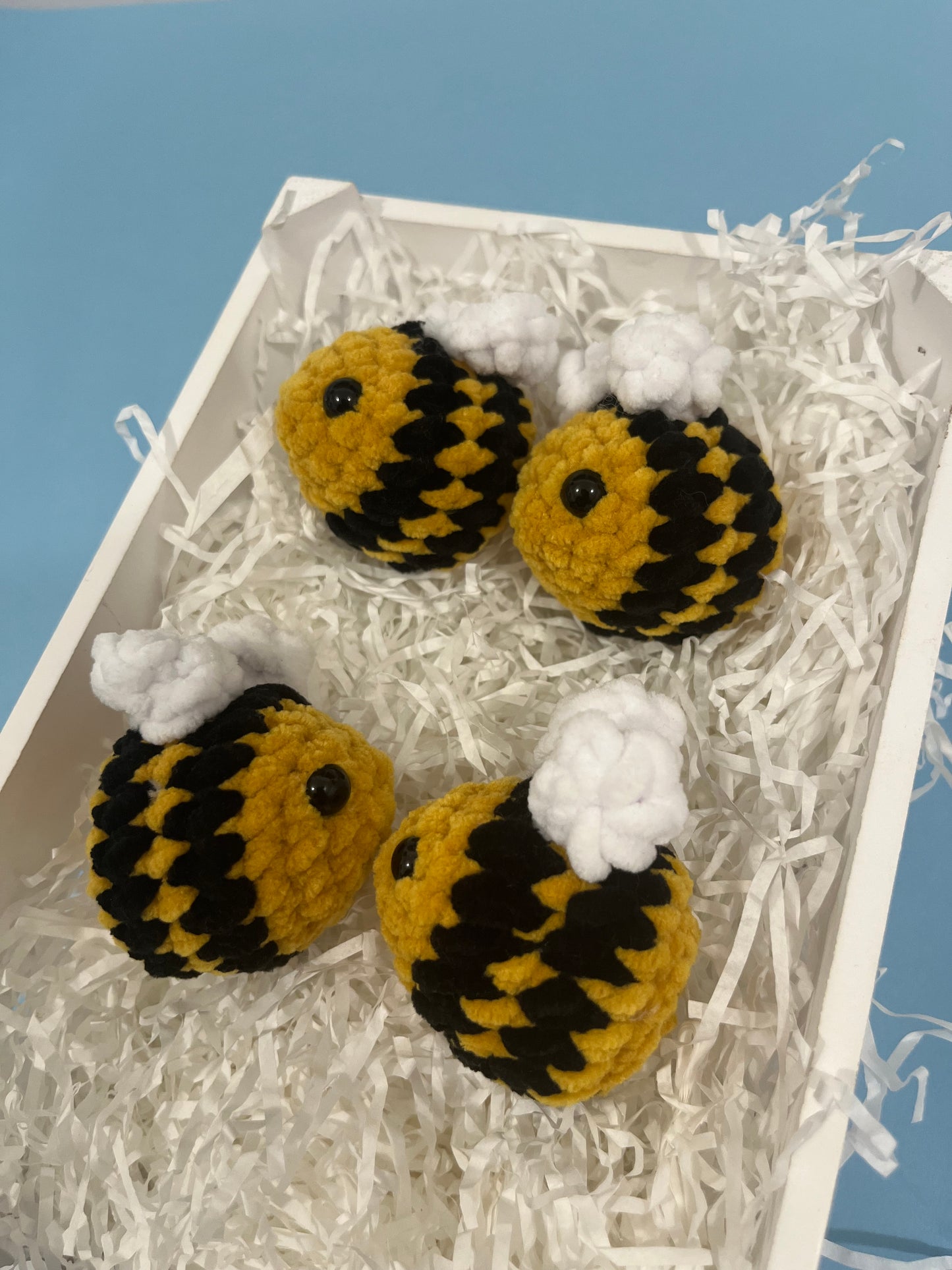 Crochet Mini Bee Plushie - Stress Buddy - Desk Pet