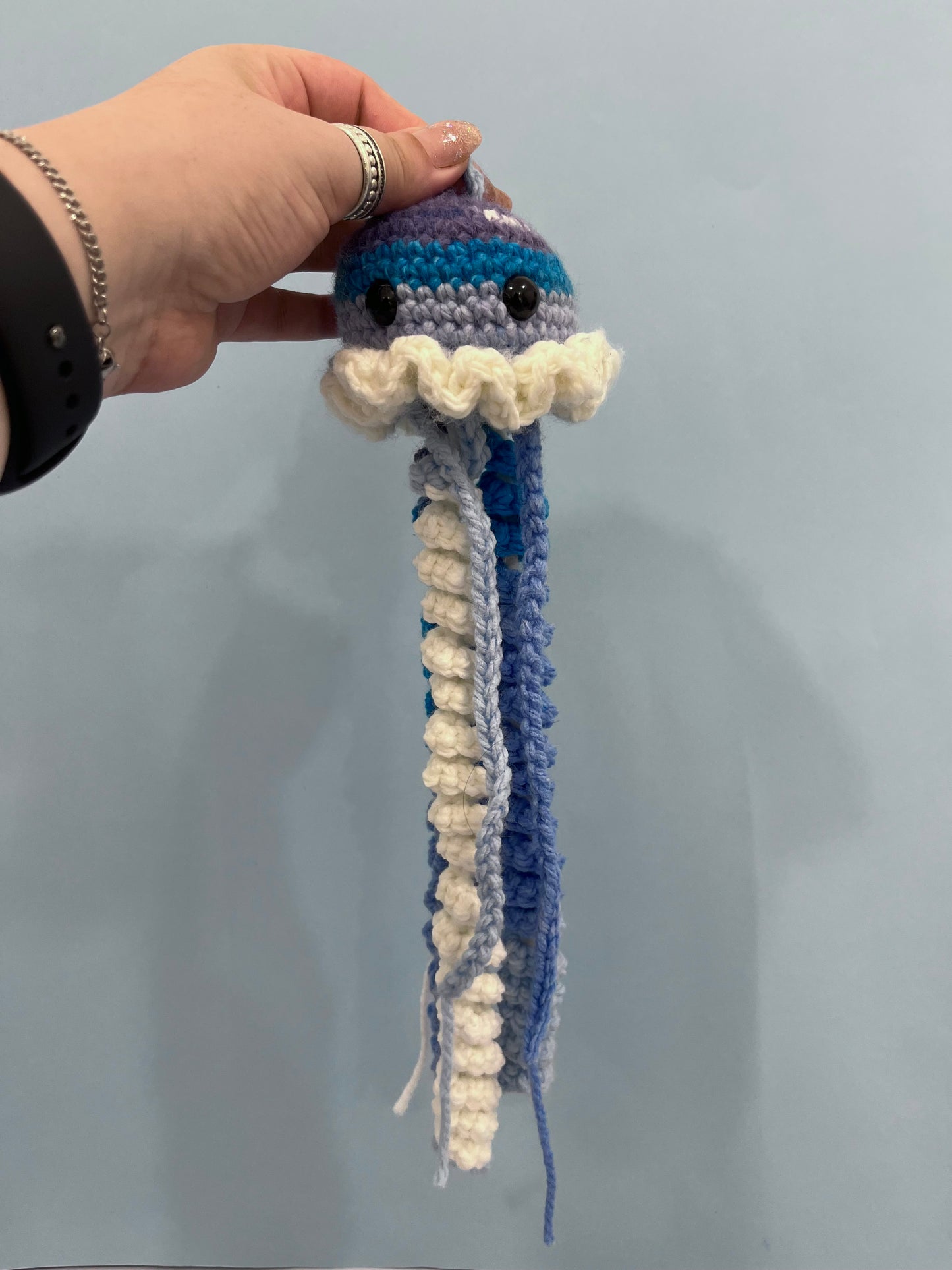 Blue Crochet Jellyfish