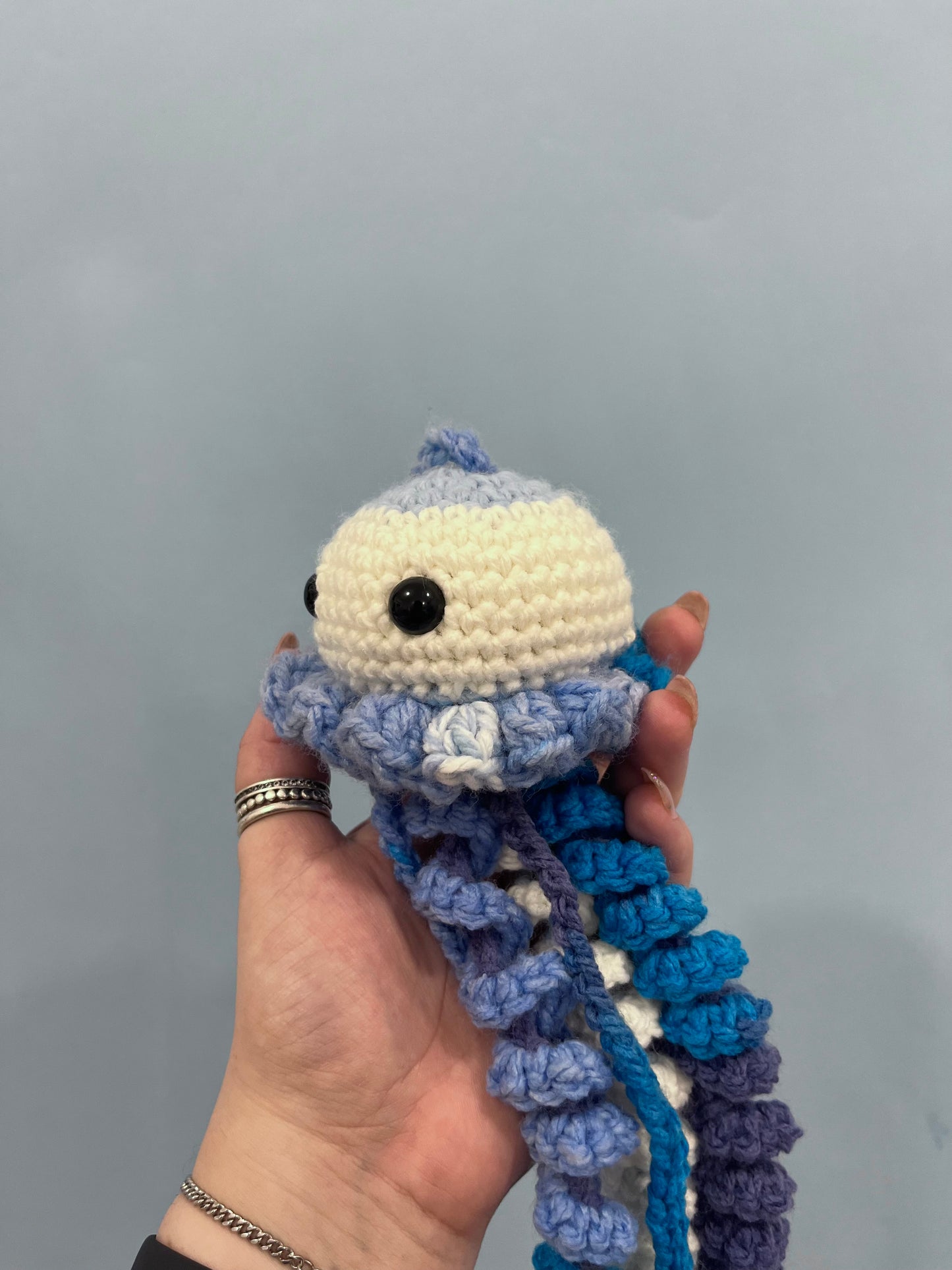 Blue Crochet Jellyfish