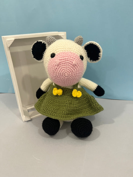 Crochet Daisy The Cow Plushie Toy