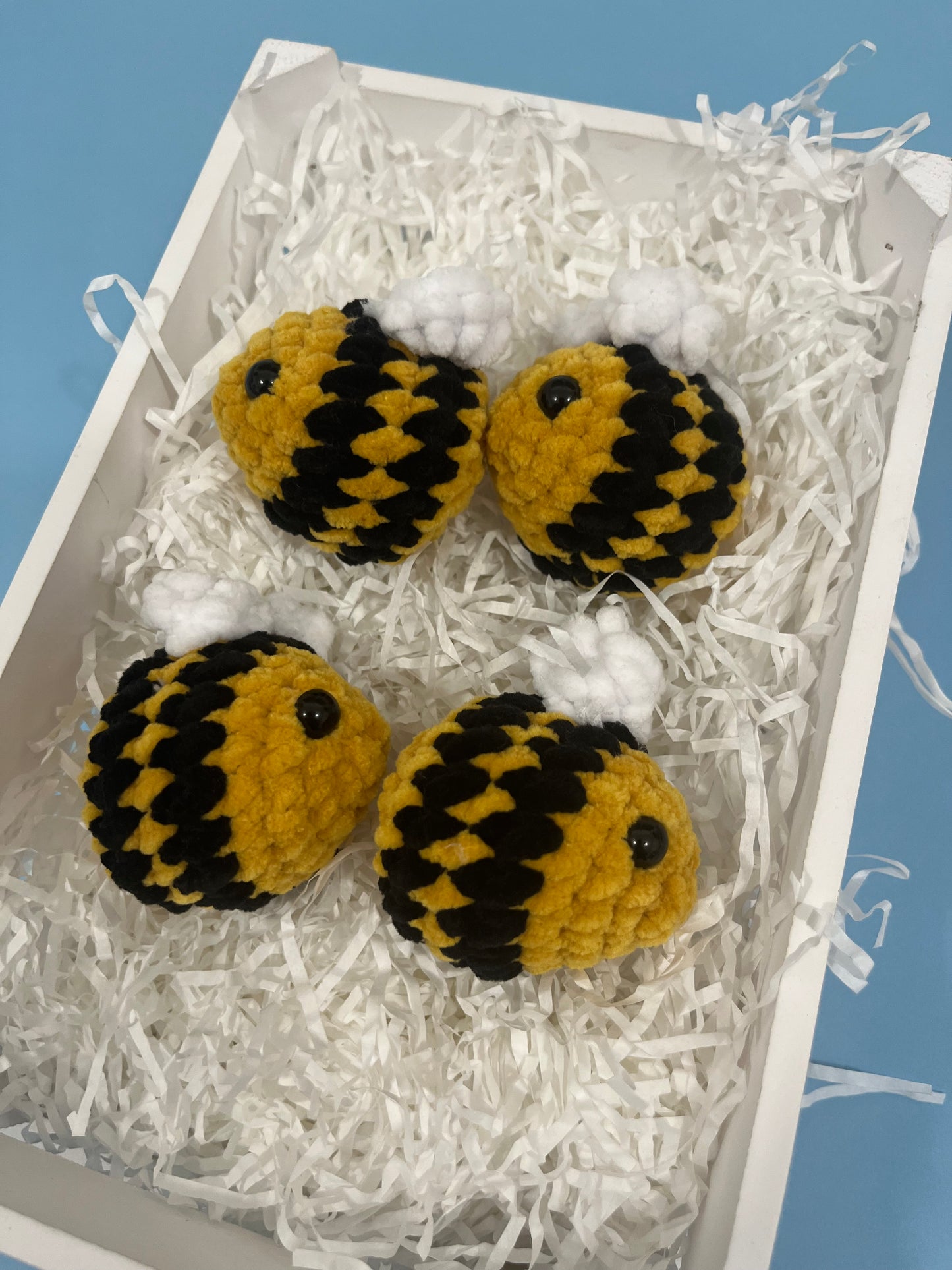 Crochet Mini Bee Plushie - Stress Buddy - Desk Pet