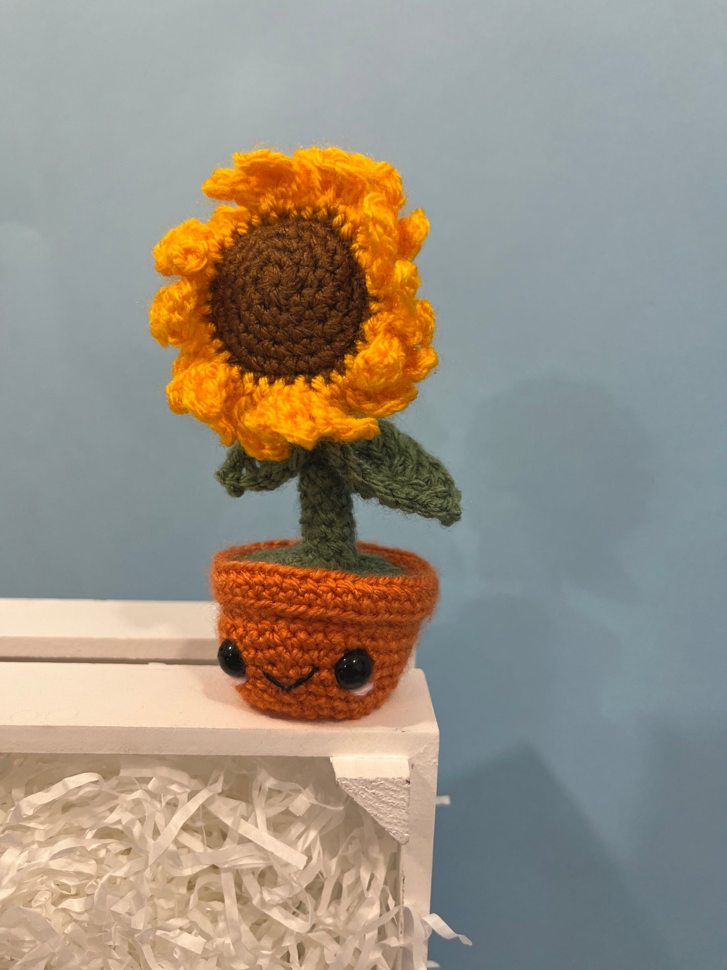 Crochet Sunflower Desk Pet