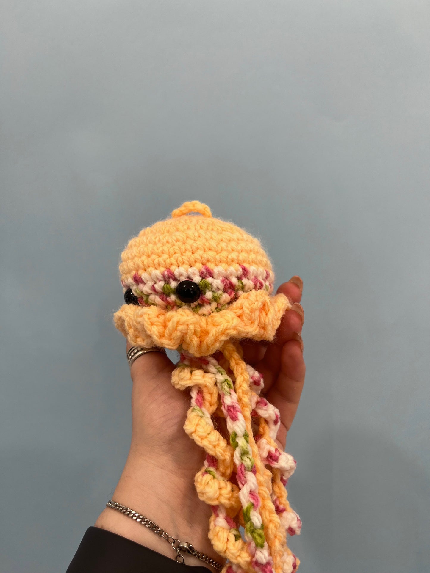 Peach Crochet Jellyfish