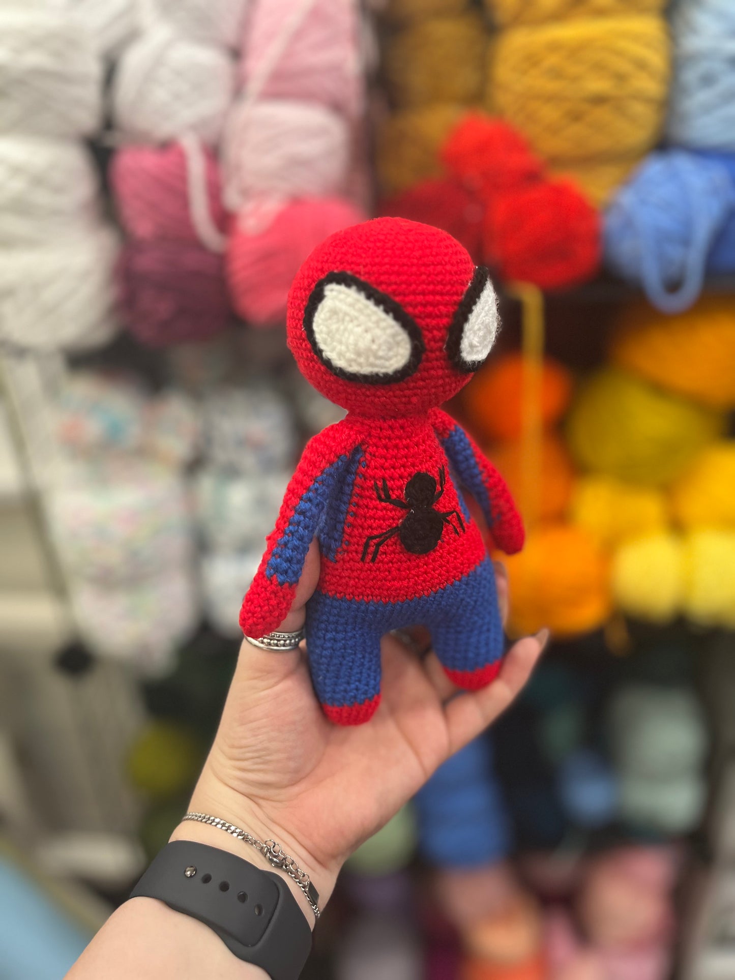 Crochet Blue Man Spider Character