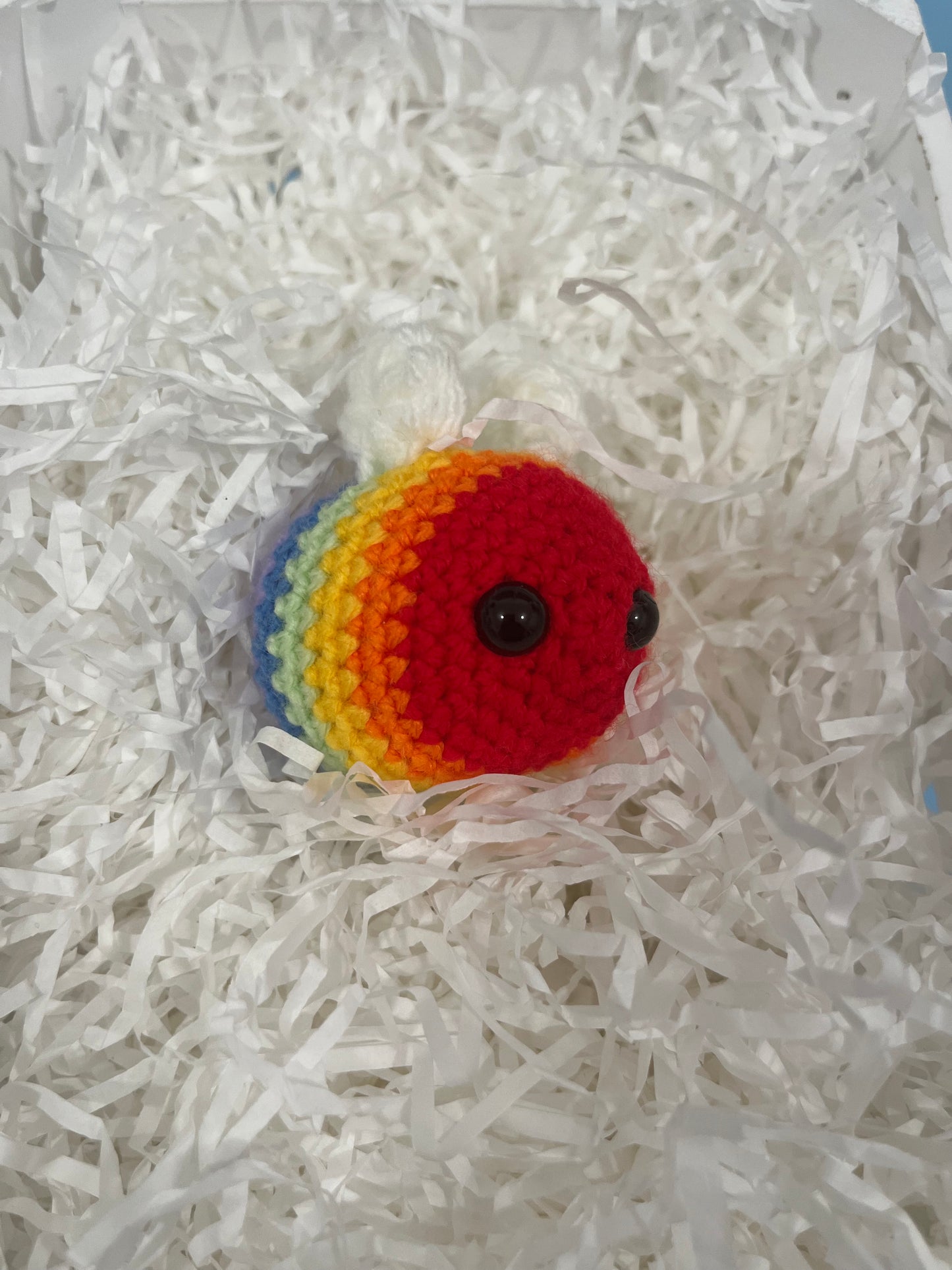 Crochet Mini Rainbow bee