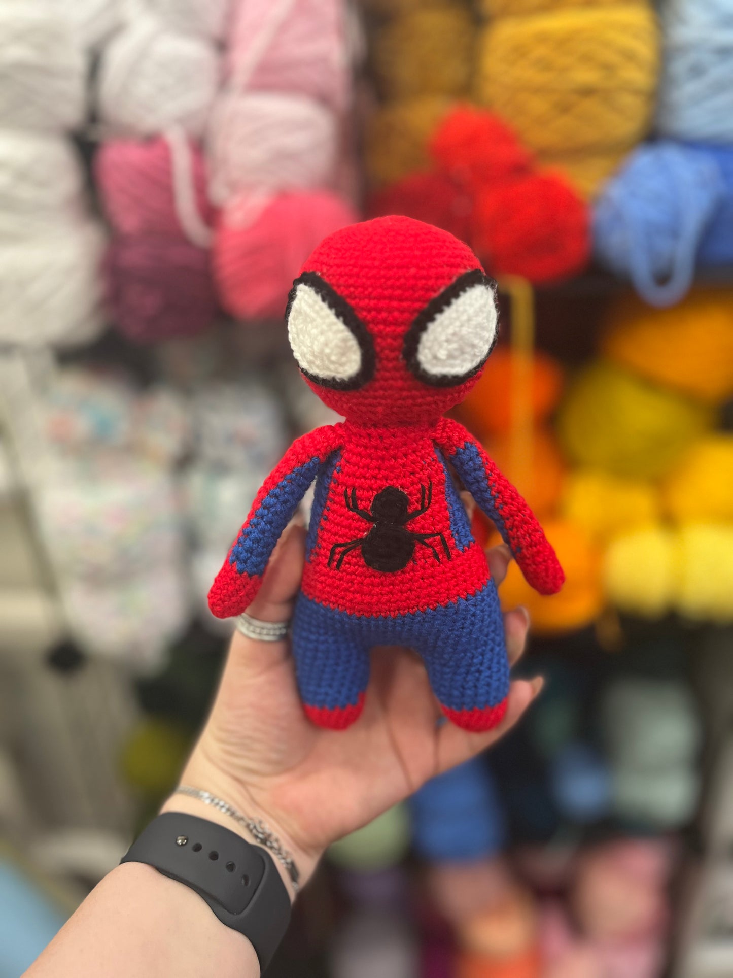 Crochet Blue Man Spider Character