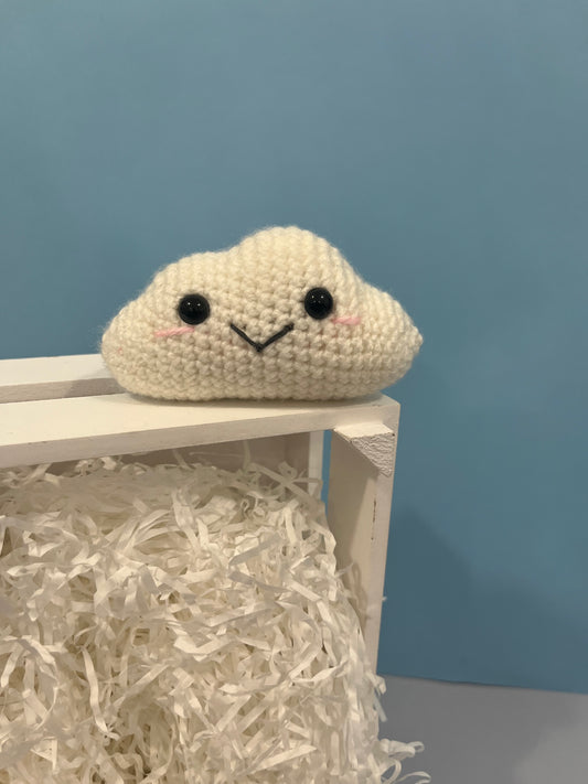 Crochet Mini Cloud Plushie Finished Product