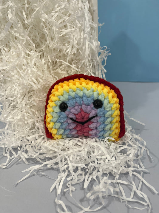 Crochet Rainbow Plushie Finished Product