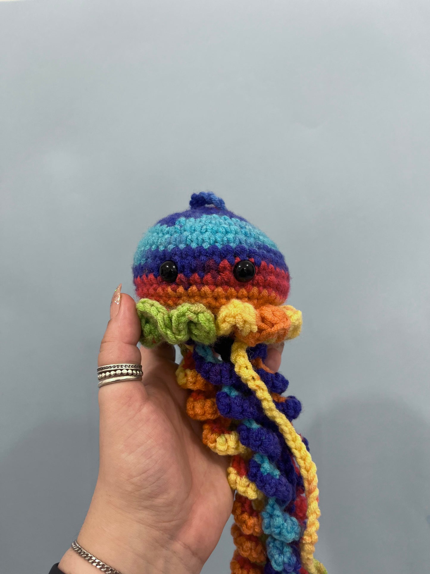 Rainbow Crochet Jellyfish