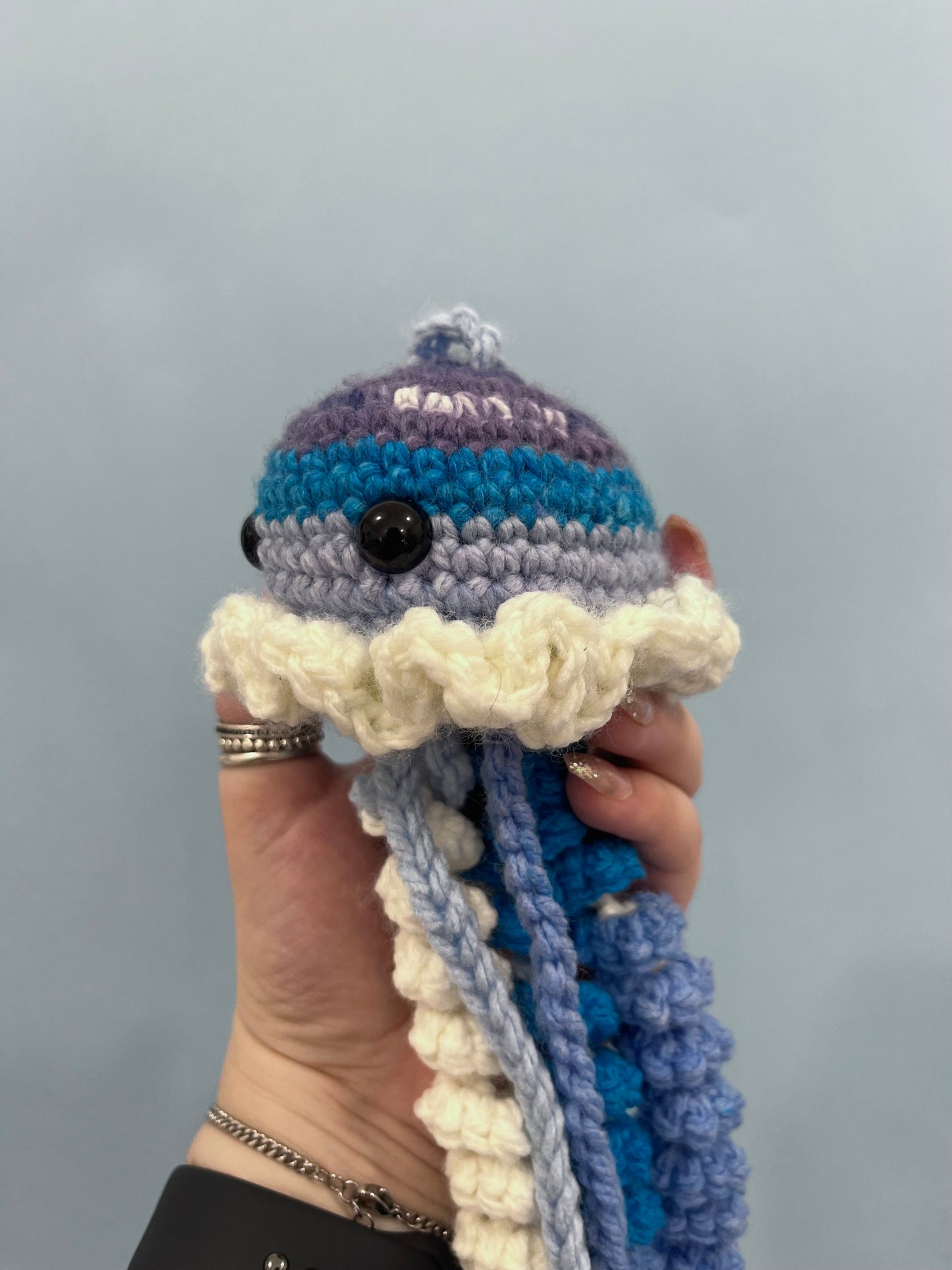 Blue Crochet Jellyfish