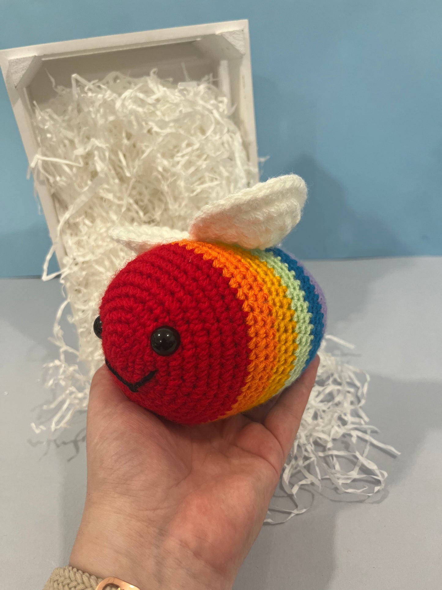 Crochet Rainbow bee