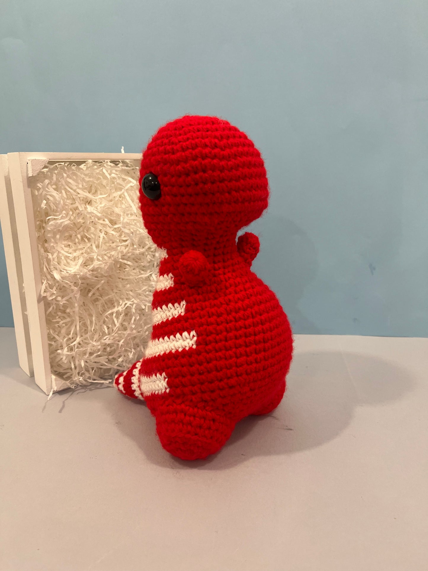 Crochet Red Jumbo Timmy T-Rex Plush Toy