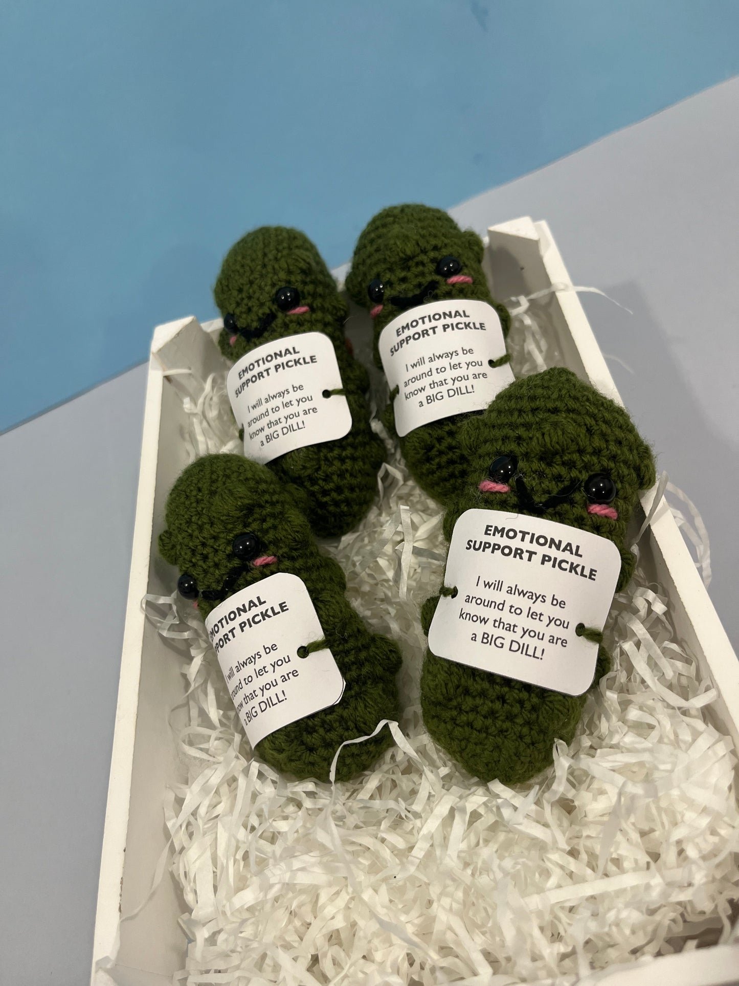 Crochet Emotional Support Pickle Plushie