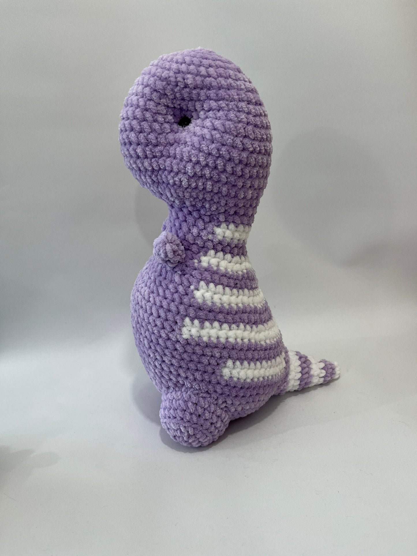 Large Crochet Purple Trex Plushie