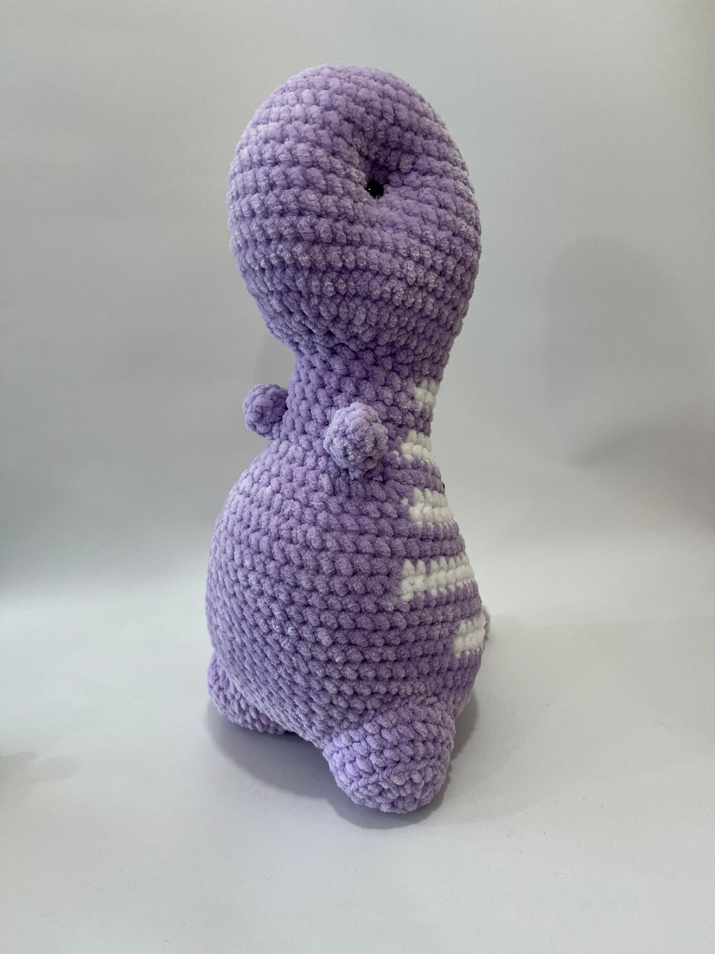 Large Crochet Purple Trex Plushie