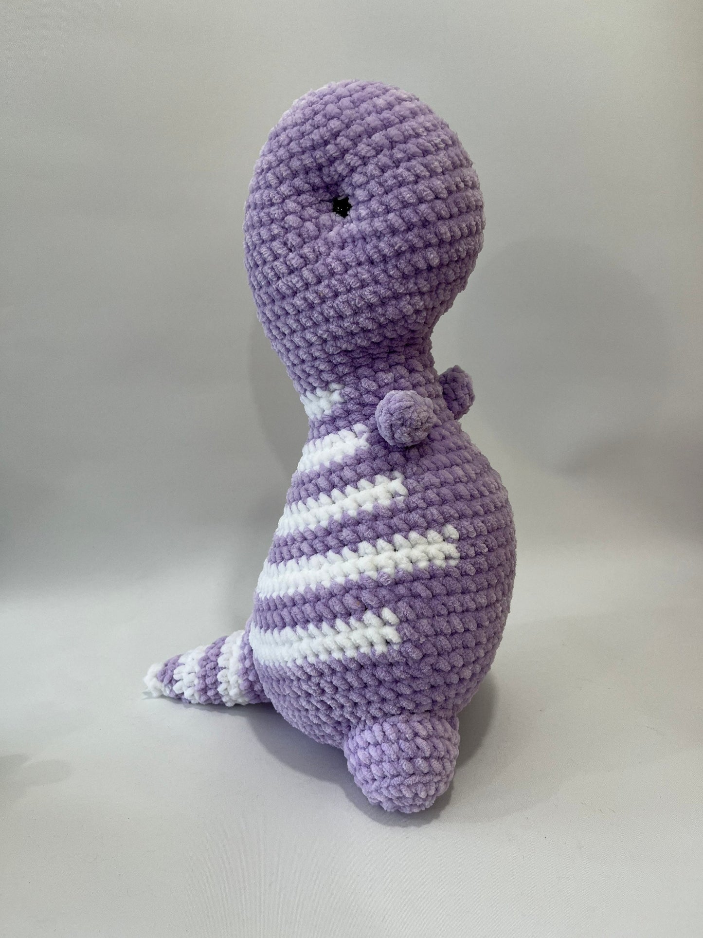 Large Crochet Purple Trex Plushie