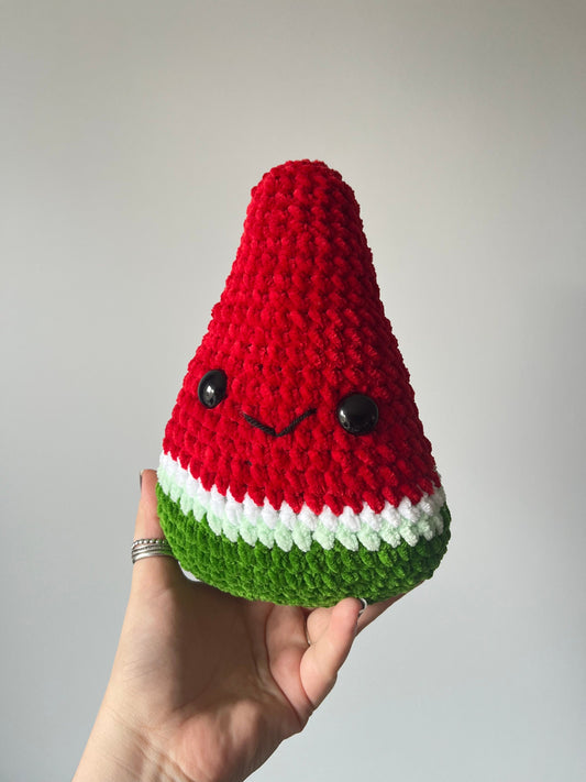 Crochet Jumbo Watermelon Plushie