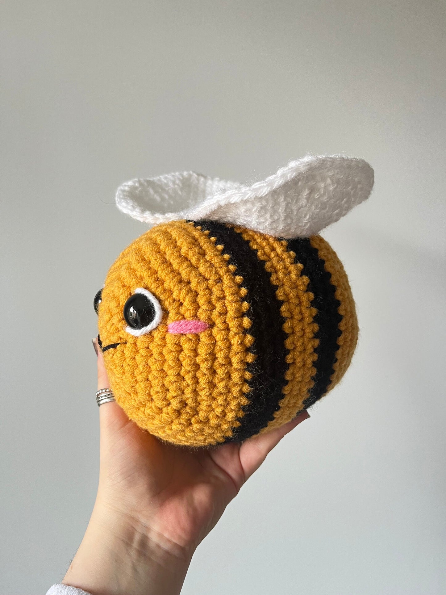 Large Crochet Chunky Bee Plushie