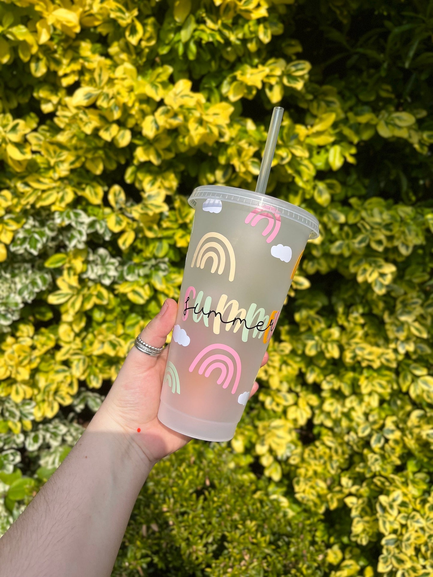 Pre-Order 24oz Summer Rainbow Vinyl Cup