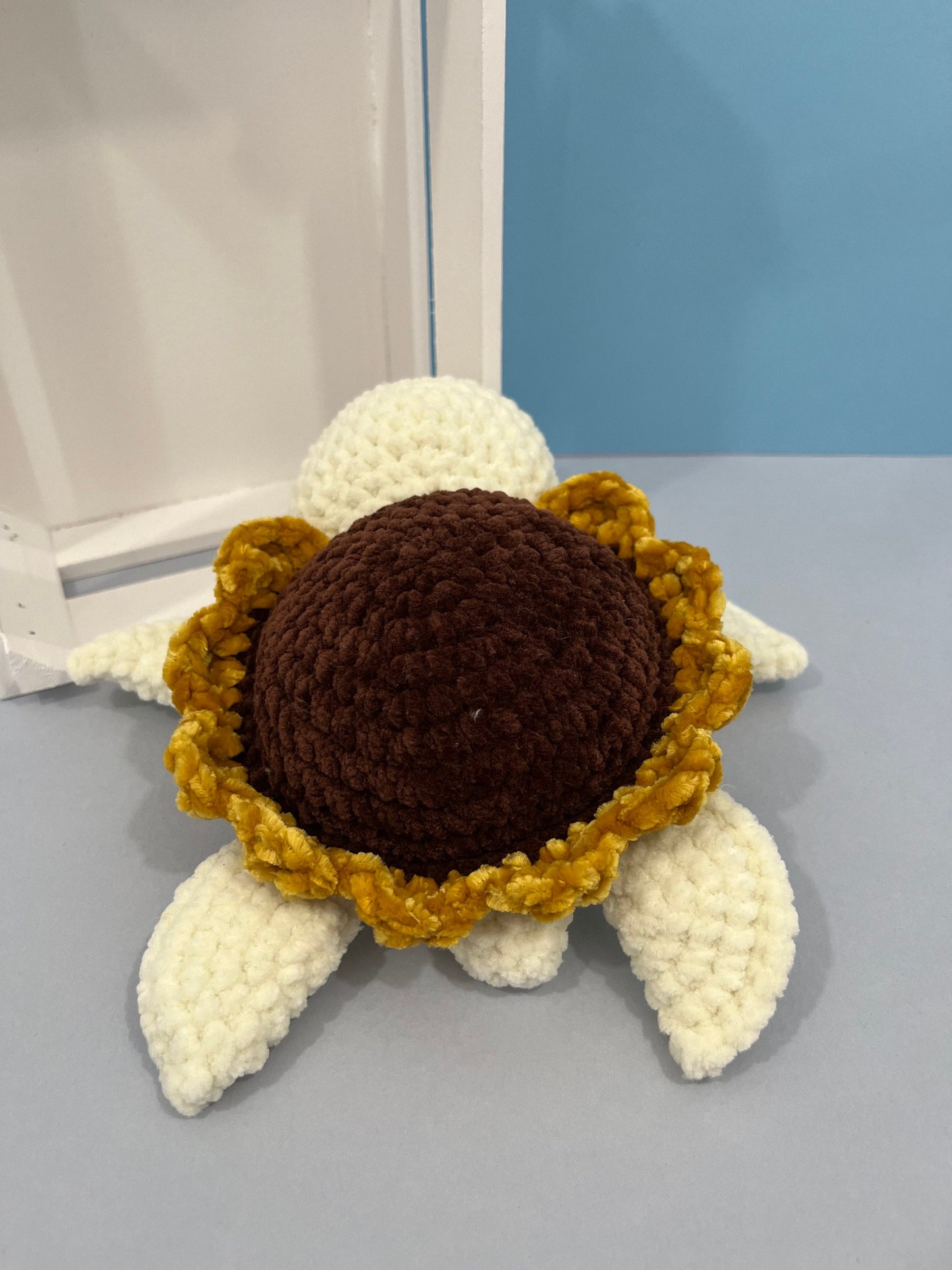 Baby Sunflower Turtle Crochet Stuffed Toy Plushie