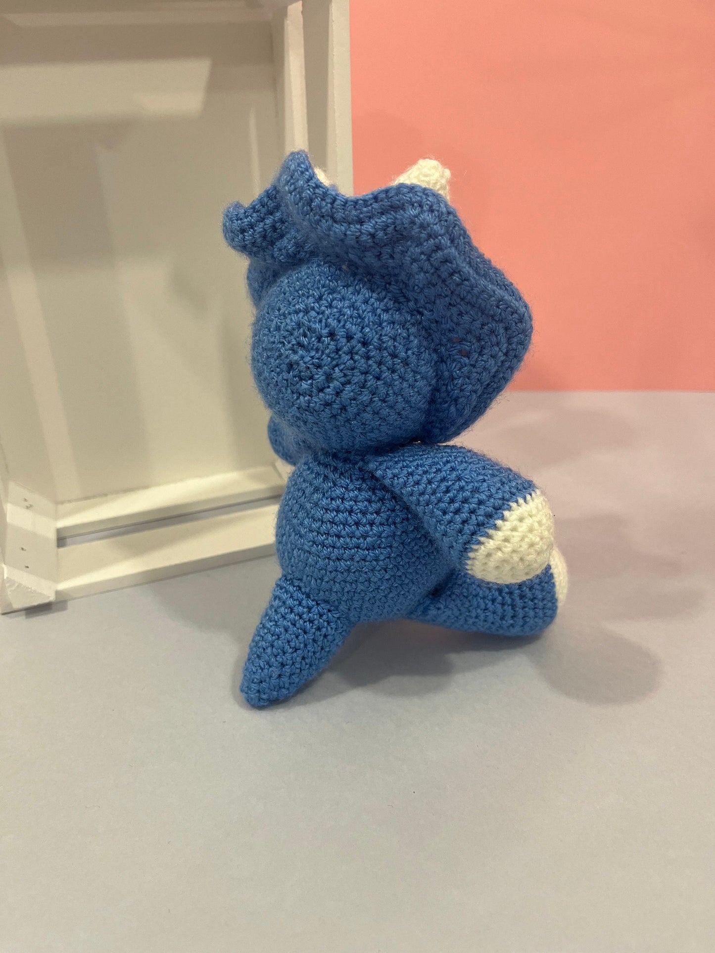 Tanner The Triceratops Crochet Plushie Cuddly Toy