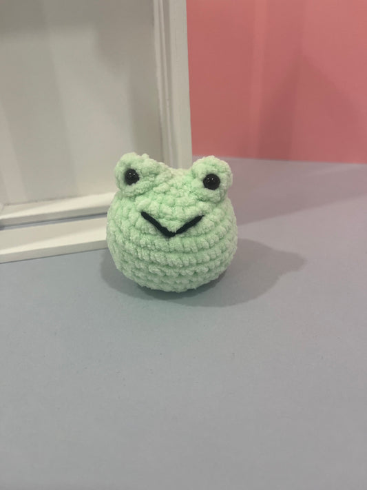 Crochet Frog - Stress Buddy - Mini Plushie