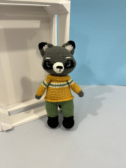 Toto the Racoon Crochet Plushie Toy