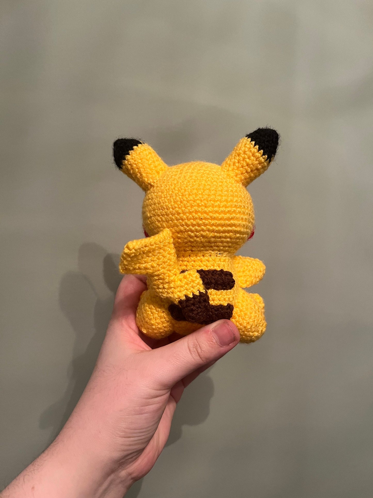 Crochet Yellow Electric Mouse Character Plushie