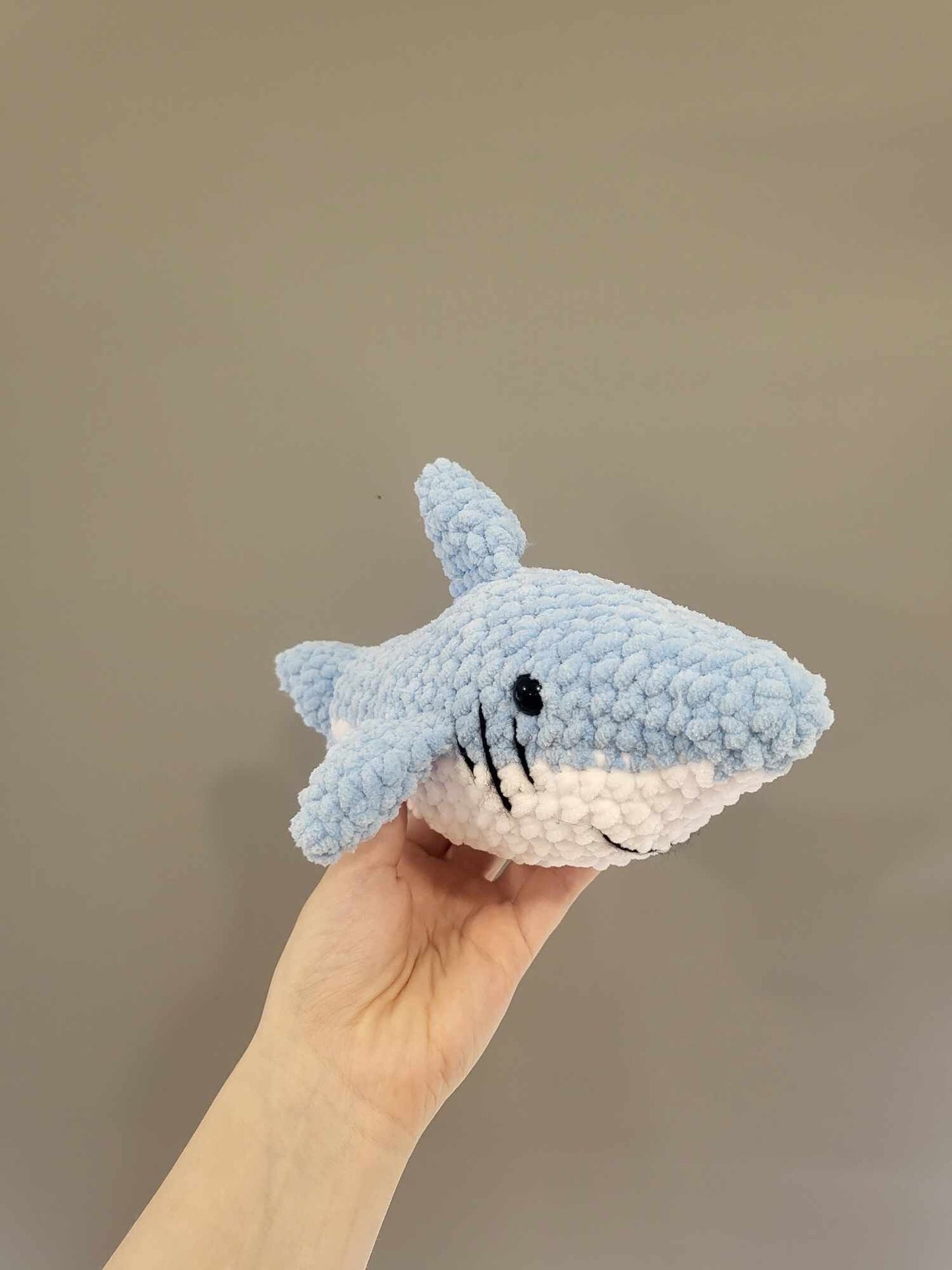 Blue Shark Crochet Stuffed Toy Plushie