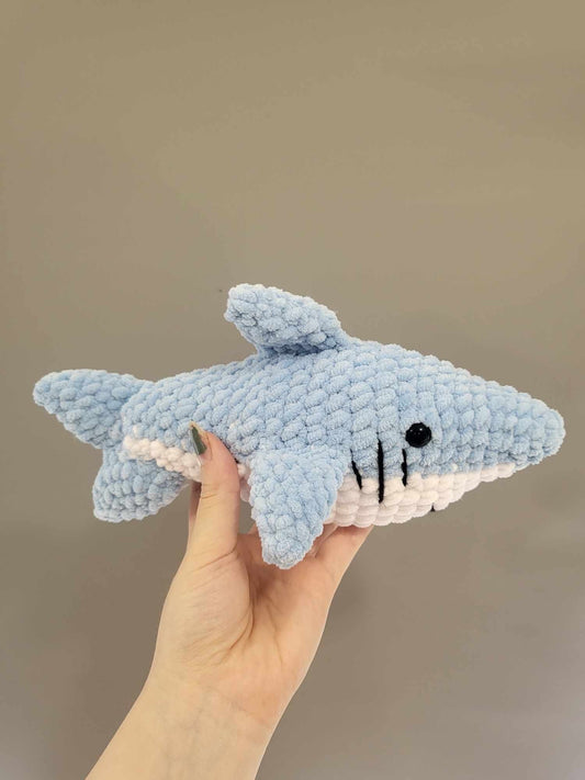 Blue Shark Crochet Stuffed Toy Plushie