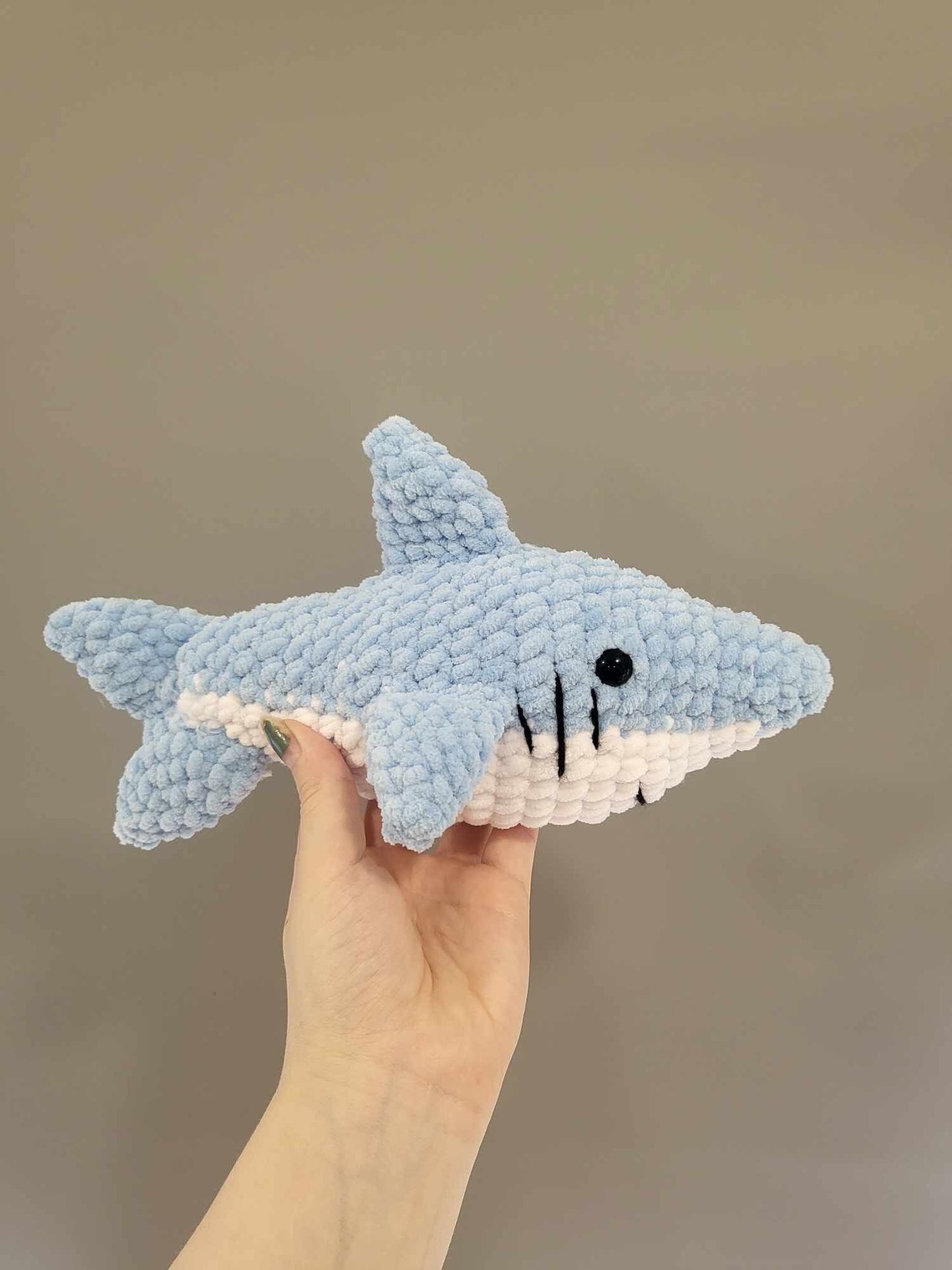 Blue Shark Crochet Stuffed Toy Plushie